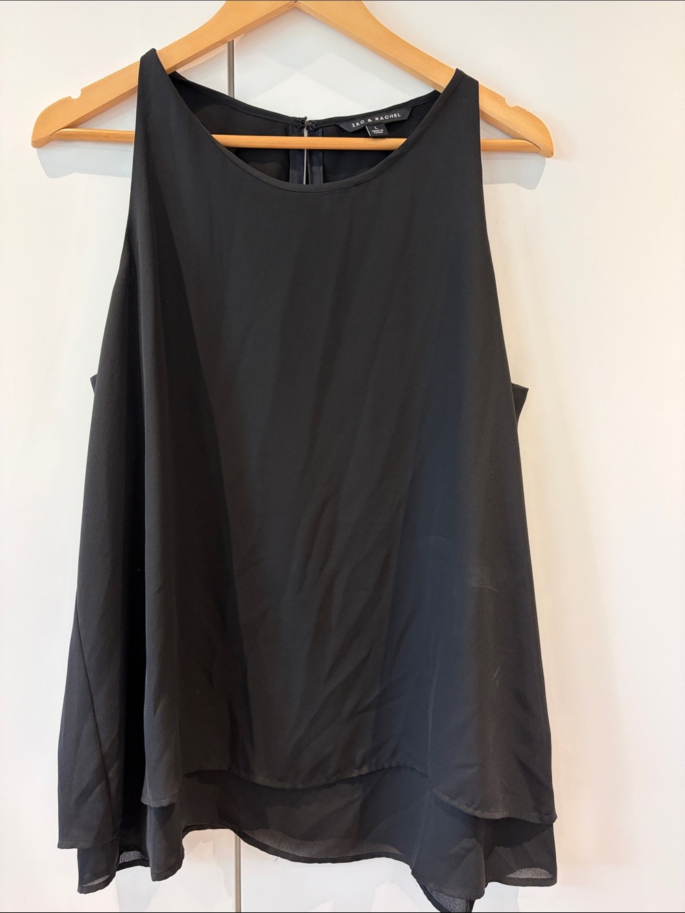 Zac & Rachel Black Sleeveless Layered Top